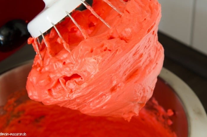 Die gefärbte französische Meringe.