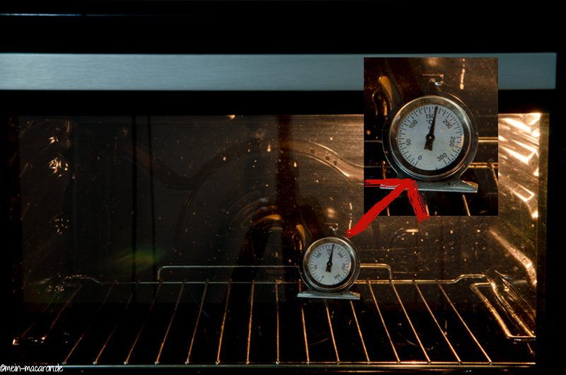 Temperaturmessung Backofen hinten.