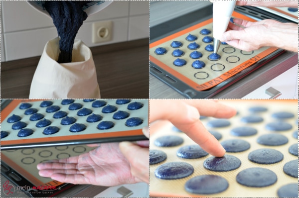 Tupfen aufspritzen, glatt klopfen und antrocknen.