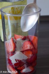 Erdbeermarmelade roh Flohsamen