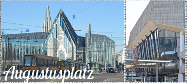 Der Augustusplatz mit Uni und Gewandhaus.
