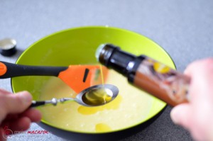 Haselnuss-Ganache, Schritt 5 Haselnussöl dazu