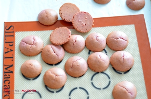 Der 1. Versuch, Himbeer-Macarons.
