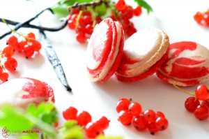 Johannisbeer-Vanille-Macarons