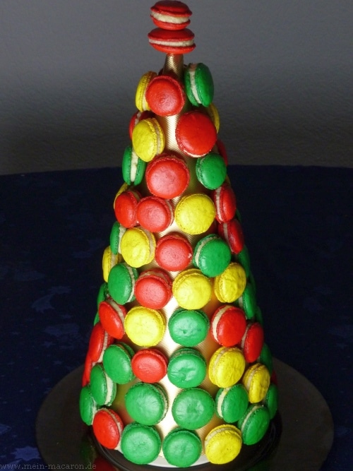 Macaron Tannenbaum, frohe Weihnachten.