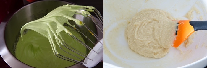 Aus Mandelpaste und Meringe wird der Macaron-Teig.