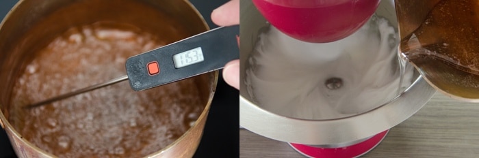 Aus Zuckersirup und Eischnee wird die italienische Meringe.