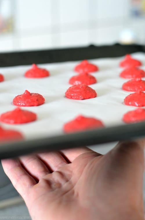 Macarons aufspritzen, Schritt 7