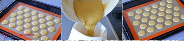 Gleichmäßige Tupfen aufspritzen.