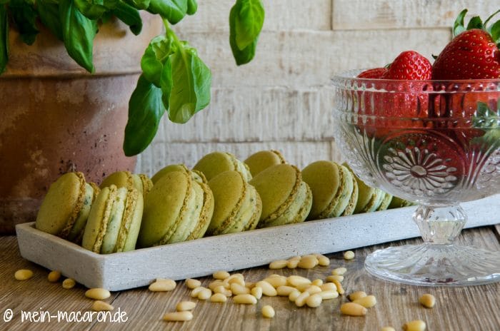Rezept, Macarons aus Pinienkernen.