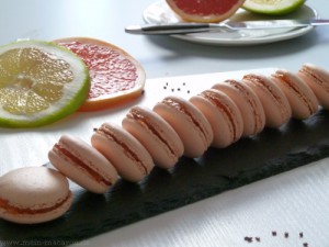 Pink Grapefruit Macarons