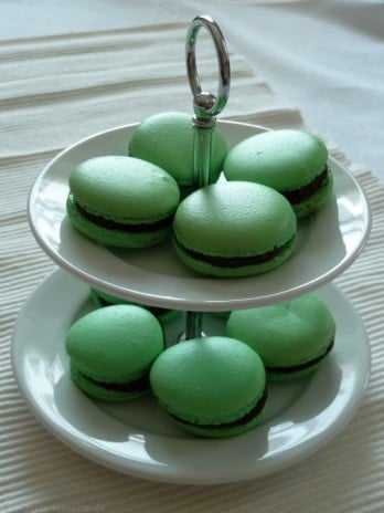 Macarons mit Minzfüllung