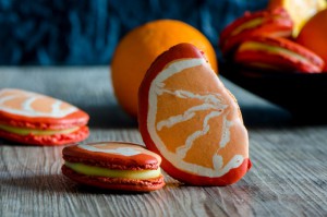 Orangen-Macarons mit Orangen-Butter-Ganache