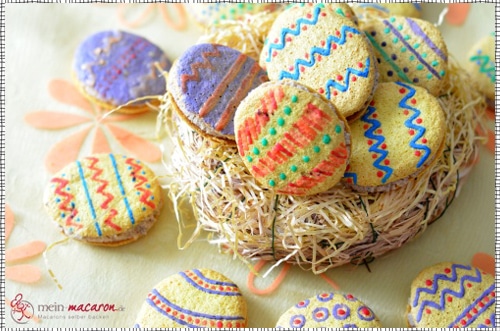 Osternest mit Macarons