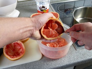 Pink Grapefruit Marmelade, Schritt 1