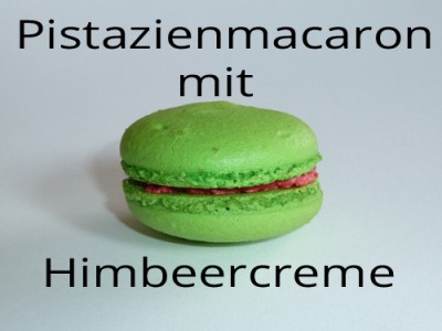 Pistazie-Himbeermacaron