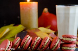 Macarons mit Pumpkin Spice Latte-Ganache