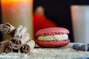 Macarons mit Pumpkin-Spice-Latte-Ganache.