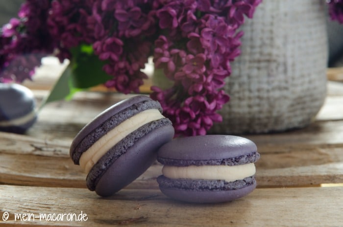 Rezept Macarons mit Fliederblueten-Ganache