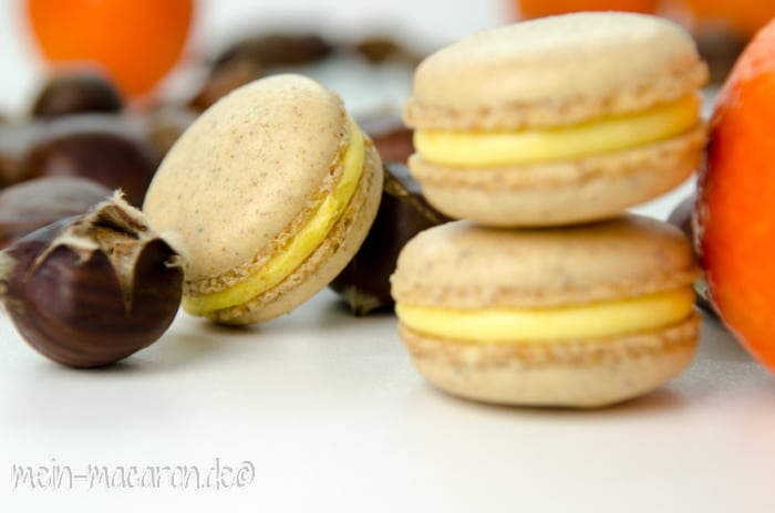 Rezept Macarons Maroni Esskastanien Mandarinen