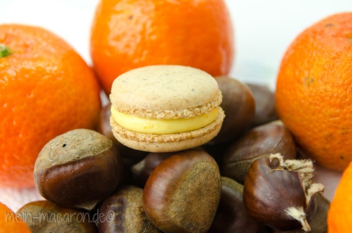 Rezept Macarons Maroni Esskastanien Mandarinen