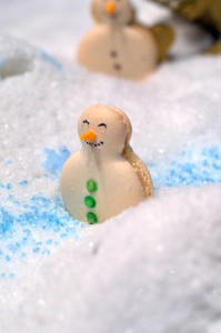 Macaron Schneemänner