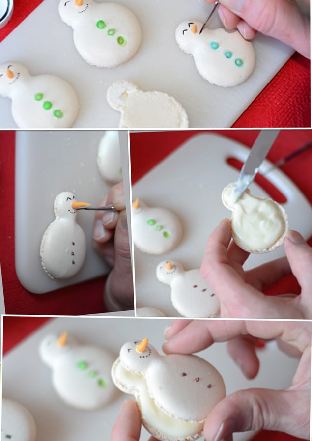 Augen und Mund werden aufgemalt.