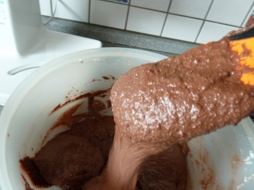 Der Schoko-Macaronteig.