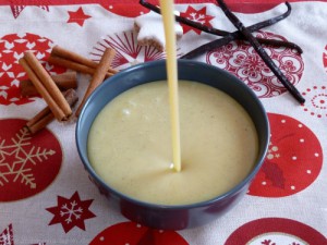 Weiße Ganache mit Vanille und Zimt