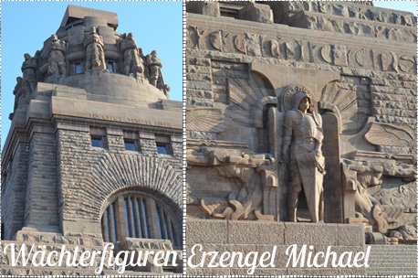 Das Völkerschlachtdenkmal aus der Nähe.