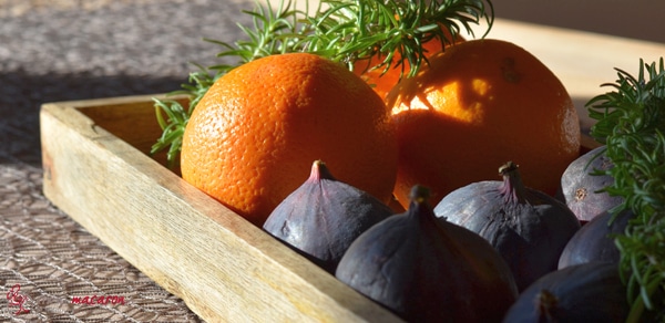 Feigen, Orangen und Rosmarin für die Marmelade.