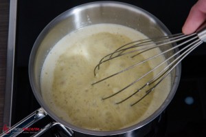 Creme unter rühren aufkochen.