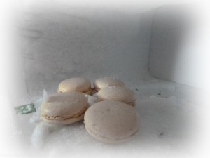 Macarons im Tiefkühlfach.