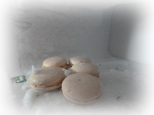 Macarons im Tiefkühlfach.