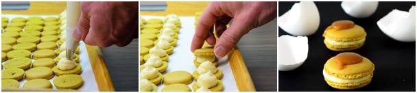 Die Macarons werden gefüllt und zusammen gesetzt.