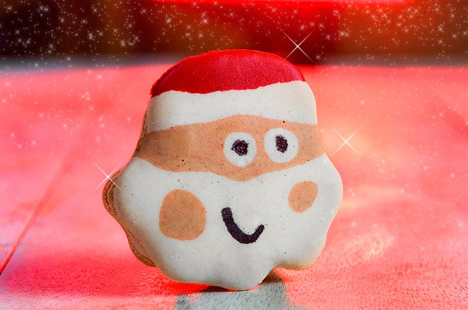 Macarons Weihnachtsmänner